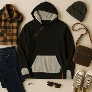 Ampersand Womens Avenue Double Hood Sweatshirt Size Medium Gorpcore Outdoor